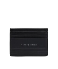 TOMMY HILFIGER TH BUSINESS Flat saffiano leather card holder - Men&rsquo;s Wallets
