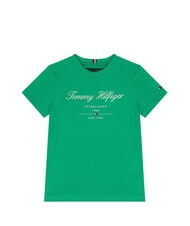 TOMMY HILFIGER TH KIDS Children's short-sleeved T-shirt with print Olympic Green - Child T-shirt - 1