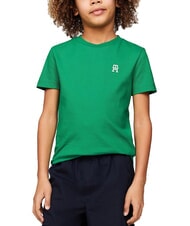 TOMMY HILFIGER TH KIDS Short-sleeved T-shirt with logo crest Olympic Green - Child T-shirt - 1