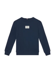TOMMY HILFIGER TH KIDS Crewneck sweatshirt with logo patch - Baby Sweatshirt