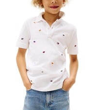 TOMMY HILFIGER TH KIDS Children's short-sleeved polo shirt with embroidery - Child T-shirt