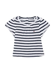 TOMMY HILFIGER TH KIDS BABY Short-sleeved shirt dark night navy white breton stripe - Rompers and baby outfits - 1