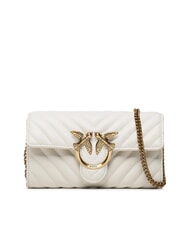 PINKO LOVE ONE Chevron leather clutch - Women&rsquo;s Bags