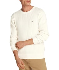 TOMMY HILFIGER TH Cable knit crew neck sweater - Men's Sweaters