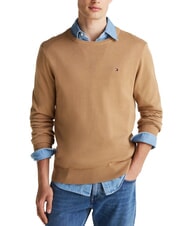 TOMMY HILFIGER TH Micro logo crew neck sweater safari canvas - Men's Sweaters - 1