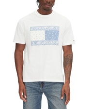TOMMY HILFIGER TH JEANS Short-sleeved T-shirt with maxi print ecru - T-shirt - 1