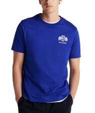 TOMMY HILFIGER TH Short-sleeved T-shirt with crest wedge blue - T-shirt - 1