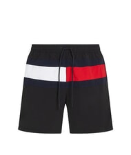 TOMMY HILFIGER TH Flag Logo Swim Shorts black - Swimwear - 1