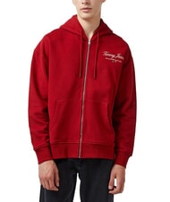 TOMMY HILFIGER TH JEANS Full-zip hoodie magma red - Sweatshirts - 1