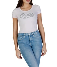 GUESS SCRIPT T-shirt purwhite - T-shirt - 1