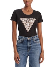 GUESS LEO TRIANGLE Short-sleeved T-shirt jetbla - T-shirt - 1
