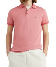 TOMMY HILFIGER TH Short-sleeved cotton polo shirt pink - Polo shirt - 1