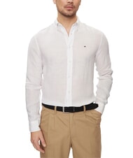 TOMMY HILFIGER TH Regular fit long-sleeved linen shirt - Men's Shirts