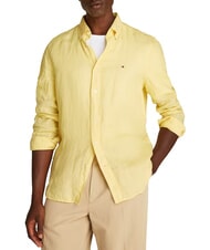 TOMMY HILFIGER TH Regular fit long-sleeved linen shirt - Men's Shirts