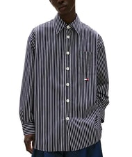 TOMMY HILFIGER TH Oversized long-sleeved shirt navy - Men's Shirts - 1