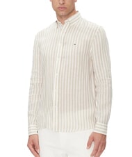 TOMMY HILFIGER TH Regular fit striped linen shirt - Men's Shirts