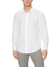 TOMMY HILFIGER TH Long-sleeved cotton shirt optical white - Men's Shirts - 1