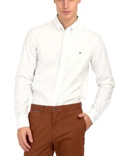 TOMMY HILFIGER TH Long-sleeved stretch cotton shirt - Men's Shirts