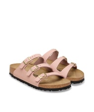 BIRKENSTOCK FLORIDA 3-band nubuck leather slipper soft pink - Women&rsquo;s shoes - 1