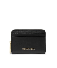 MICHAEL KORS JET SET Leather card holder with coin purse black - Women&rsquo;s Wallets - 1