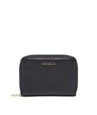 COCCINELLE METALLIC SOFT Zip Around Wallet Black - Women&rsquo;s Wallets - 1