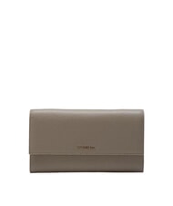 COCCINELLE METALLIC SOFT Leather clutch bag with shoulder strap warm taupe - Women&rsquo;s Bags - 1