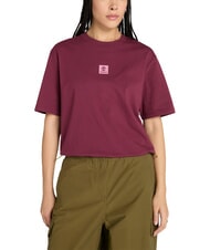 TIMBERLAND STACK LOGO  Cotton T-Shirt burgundy - T-shirt - 1