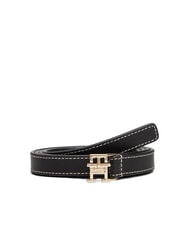 TOMMY HILFIGER TH LOGO Thin leather belt - Belts