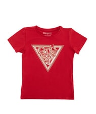 GUESS KIDS Cotton T-shirt with print and rhinestones - Child T-shirt
