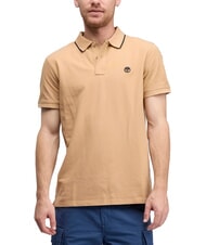 TIMBERLAND MILLERS RIVER Cotton polo shirt light wheat boot - Polo shirt - 1
