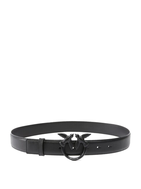 PINKO LOVE BERRY Belt with colored buckle black limousine block color - Belts