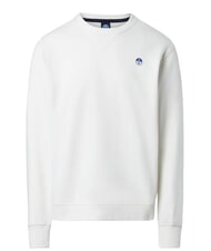 NORTH SAILS ROUND LOGO Cotton crewneck sweatshirt Marshmallow - Sweatshirts - 1