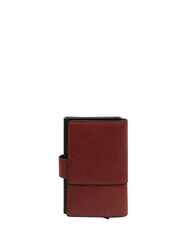 PIQUADRO S141 Automatic card holder in metal and leather LEATHER - Men&rsquo;s Wallets - 1