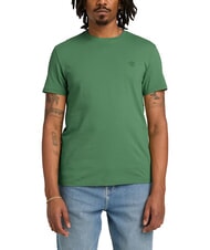 TIMBERLAND SS DUNRIVER CREW Cotton T-shirt medium green - T-shirt - 1