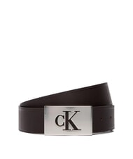 CALVIN KLEIN CK HARDWARE Men's leather belt ck dark brown - Belts - 1