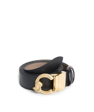COCCINELLE C-ME BICOLOR  Reversible leather belt noir/w.taupe - Belts - 1