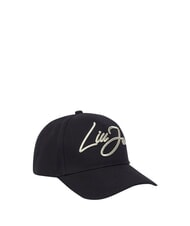 LIUJO LOGO STRIPED Visor hat BLACK - Hats - 1