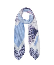 LIUJO FLOWER ORCHID Scarf bright blue wave - Scarves - 1