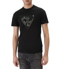 GUESS TRIANGLE HD Short-sleeved T-shirt jetbla - T-shirt - 1