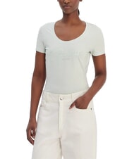 GUESS SCRIPT Cotton T-Shirt misty teal - T-shirt - 1