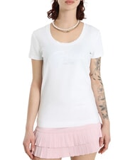 GUESS SCRIPT Cotton T-Shirt purwhite - T-shirt - 1