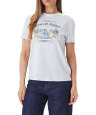 GUESS FLOWERS BOX Cotton T-Shirt sky high - T-shirt - 1