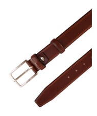GAUD&Igrave; BRIDGE Curved leather belt Tobacco - Belts - 1
