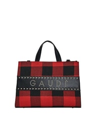 GAUD&Igrave; EDA Tartan handbag with shoulder strap RED - Women&rsquo;s Bags - 1