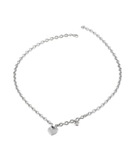 GUESS CRAZY IN LOVE Necklace, heart-themed charm SILVER - Necklaces - 1