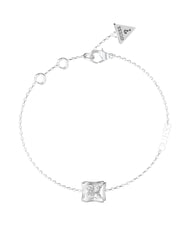 GUESS BAMBOO Bracelet, single central charm and logo SILVER - Bracelets - 1