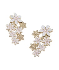 GUESS WHITE LOTUS Gold earrings, lotus motif gold - Earrings - 1