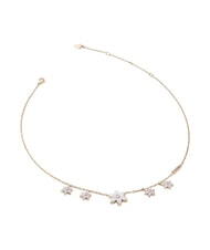 GUESS WHITE LOTUS Yellow gold necklace, multi-lotus motif gold - Necklaces - 1