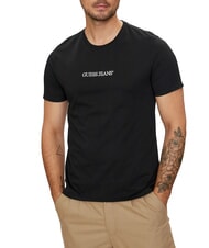 GUESS JEANS LOGO EMBRO Cotton T-Shirt jetbla - T-shirt - 1