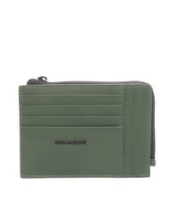 PIQUADRO CORNER SPECIALE GOMMATO Zip card holder - Men&rsquo;s Wallets